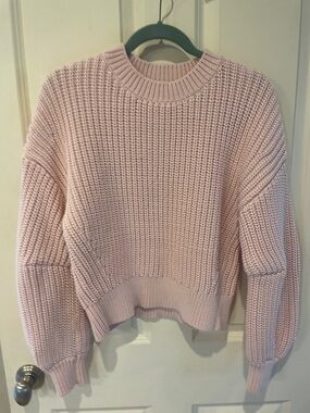 Banana Republic Pale Pink Chunky Crewneck Sweater